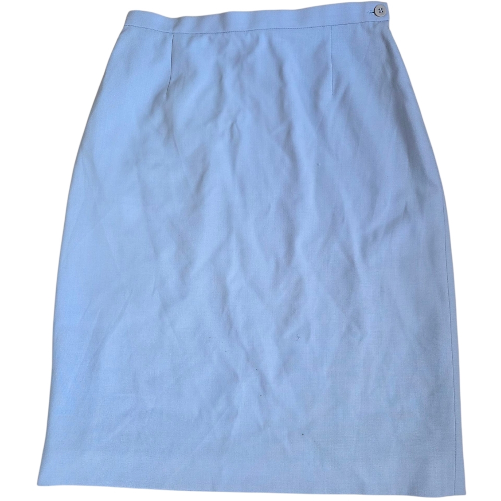 Giorgio Armani Light Bluish Gray Luxury Midi Pencil Skirt Size 42